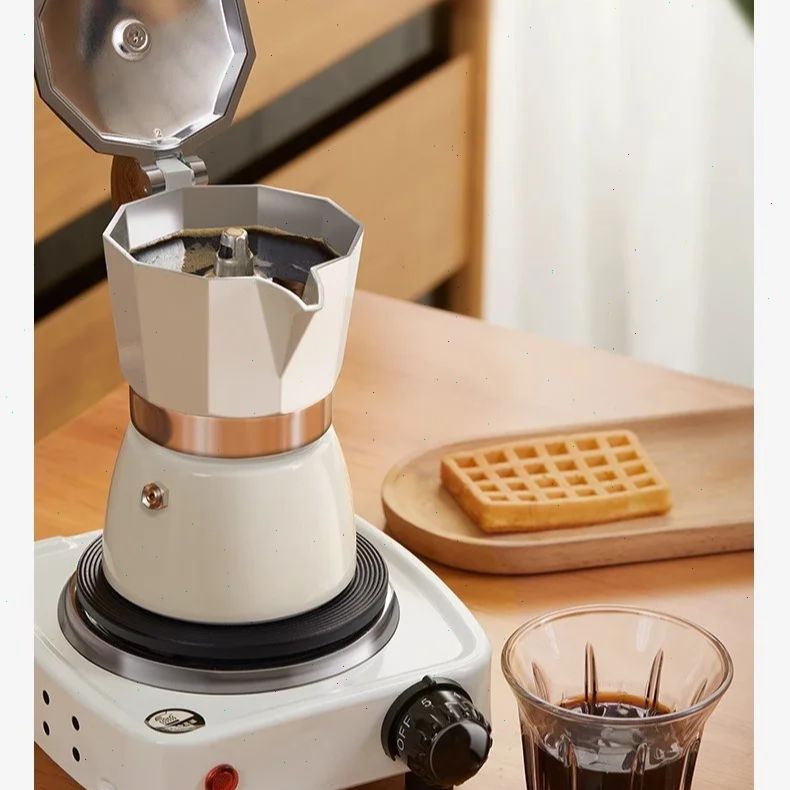 Coffee Equipment For Sale - Yuvarlak Tabanlı Moka Pot Tek Valfli