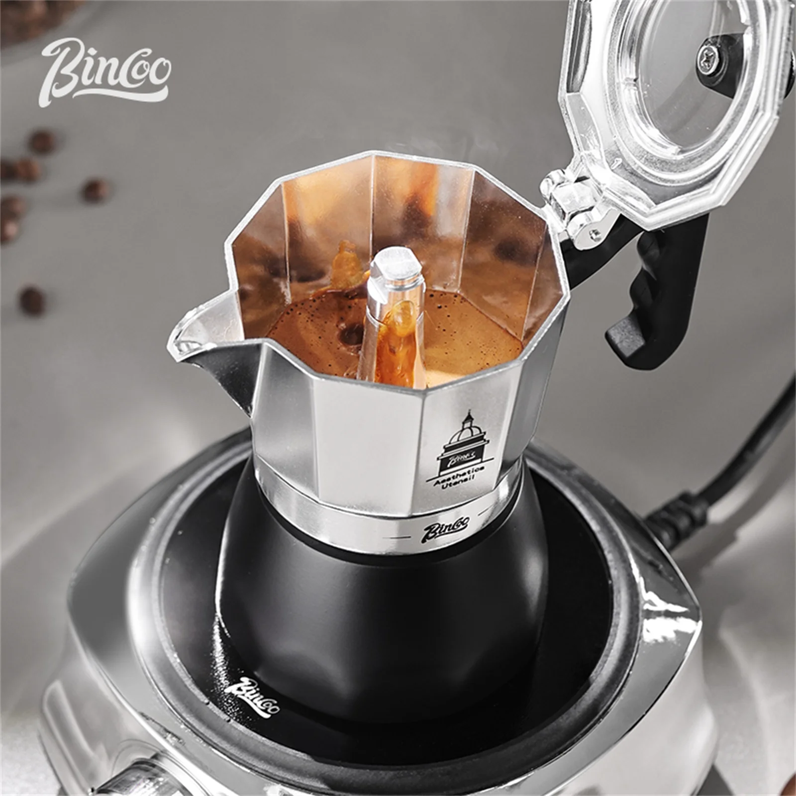 BINCOO Çift Valfli Moka Pot, E - Coffee Equipment For Sale incelemesi ve fiyatı