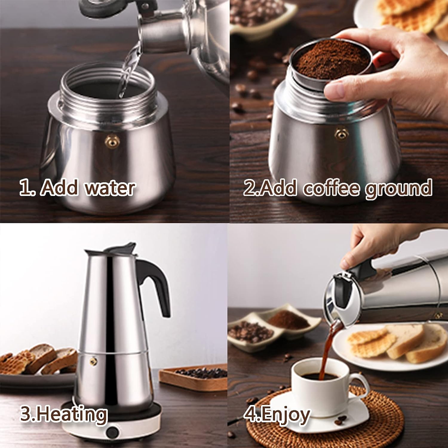 4/6/9 bardak Pot Pot Caffe mak - Coffee Equipment For Sale incelemesi ve fiyatı